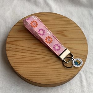 Flowers Fabric Key Fob