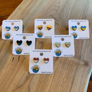 Heart studs